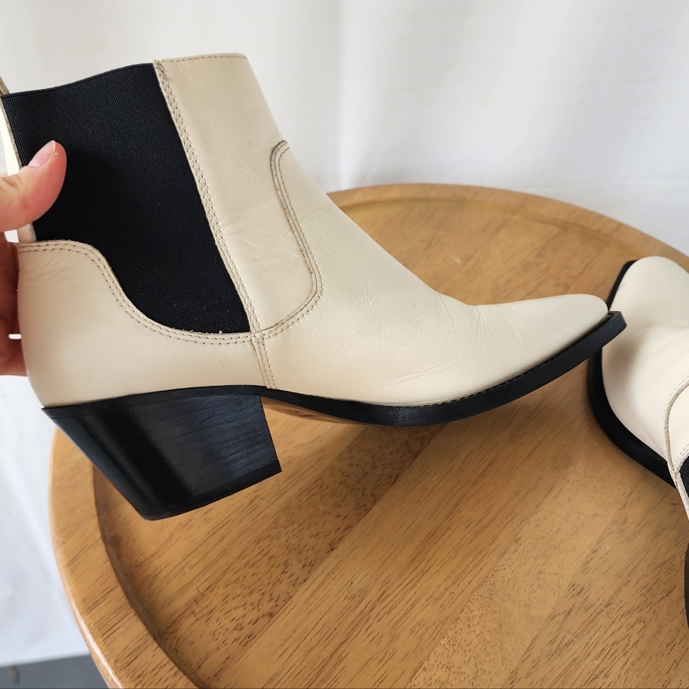 Everlane Western Cream Ankle Boots - Picture 10 of 13